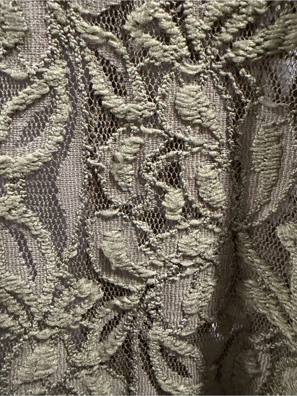 LULAROE Boho Olive Green Lace Overlay Vest Duster Size Medium - Picture 4 of 6